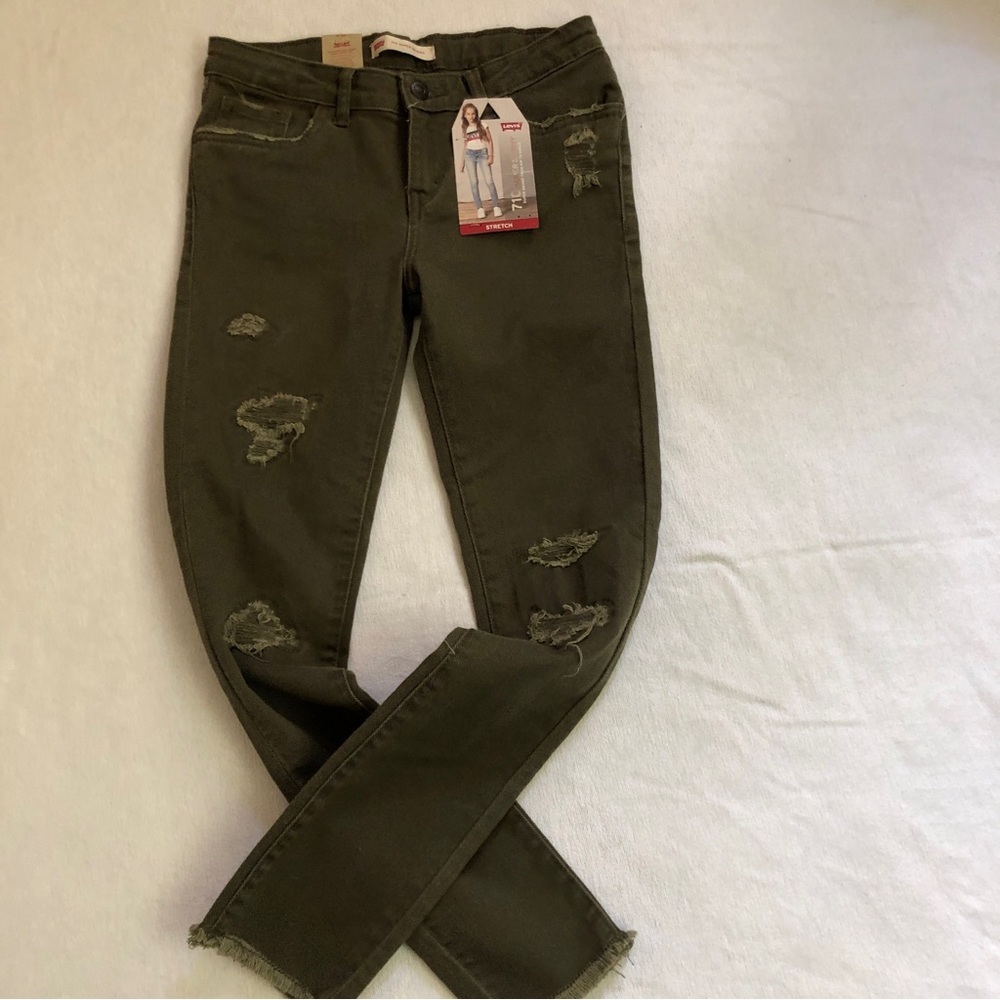 Levi’s 710 Super Skinny Distressed Jeans Adjustable Waist - Picture 5 of 6
